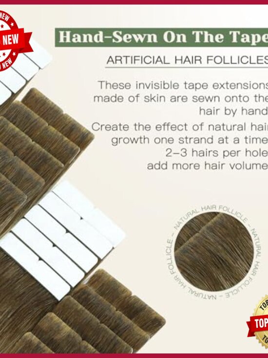 20 Inch Human Hair Tape In Extensions 20 Pieces Invisible Tape Hair main image 5